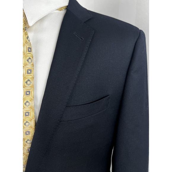 J Crew Ludlow Men’s Navy Sharkskin Loro Piana Wool Sport Coat Blazer Sz 40 R